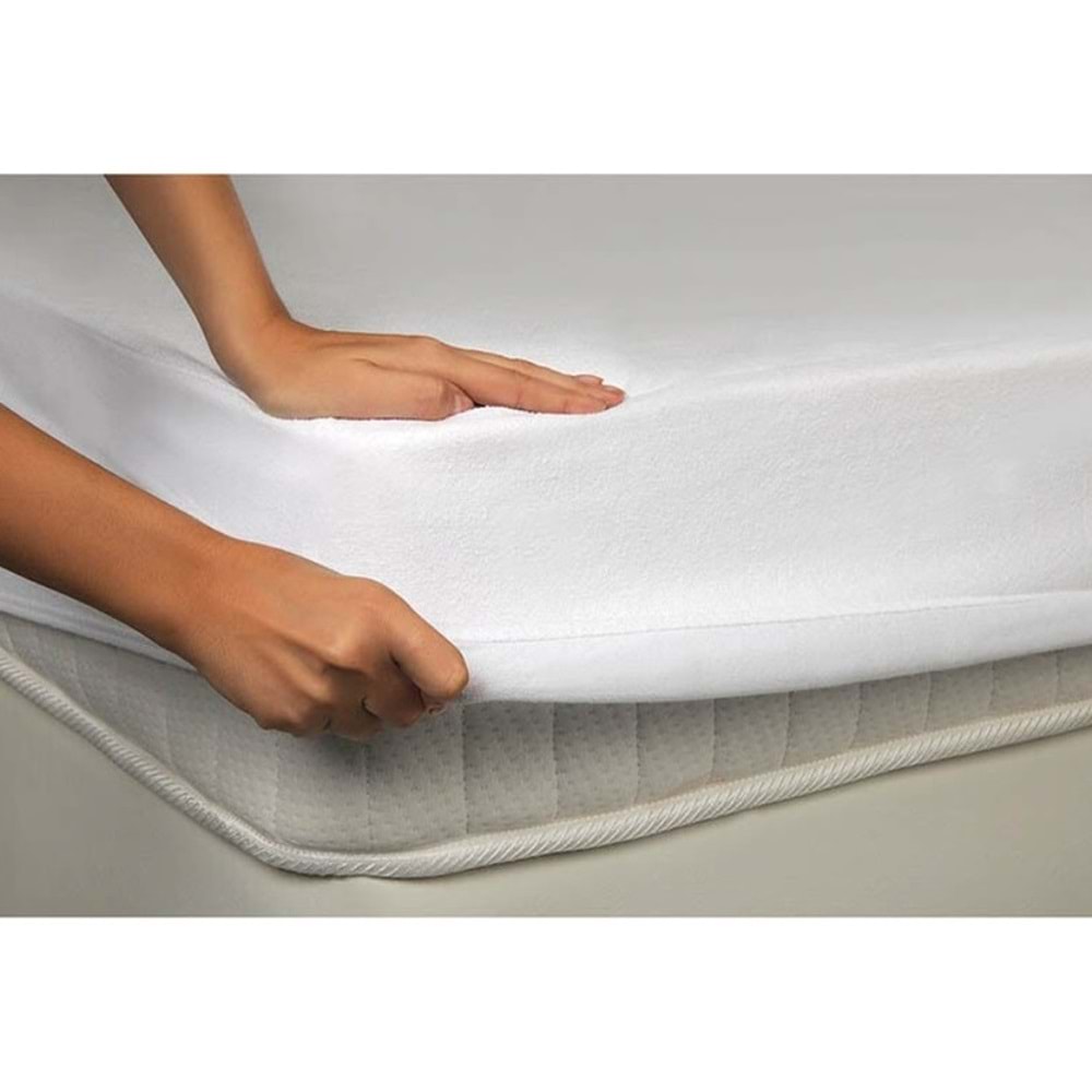 Özdilek Fitted Sıvıyı Hapseden Pamuklu Çift Kişilik Sıvı Geçirmez Havlu Alez (150x200)