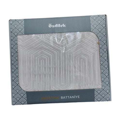 Özdilek Prestige Kalın Embos Çift Kişilik Battaniye (220x240)-Kristal Gri Yeni