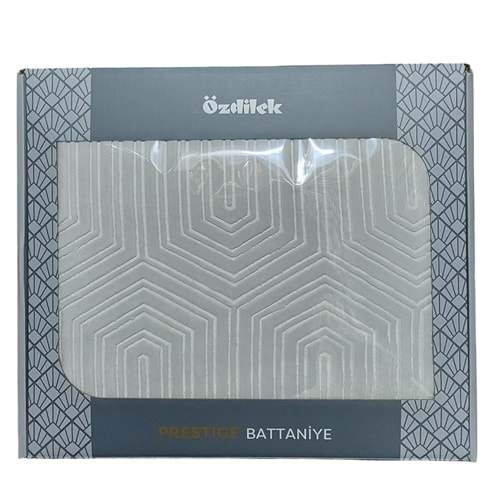 Özdilek Prestige Kalın Embos Çift Kişilik Battaniye (220x240)-Gri Yeni