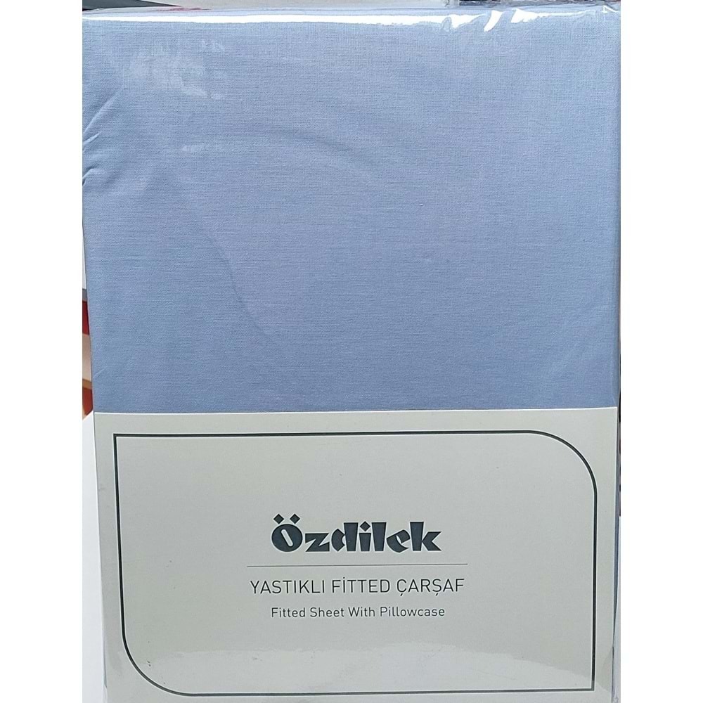 Özdilek Colourist Fitted Lastikli Tek Kişilik Çarşaf Seti (100x200)-Okyanus Mavi