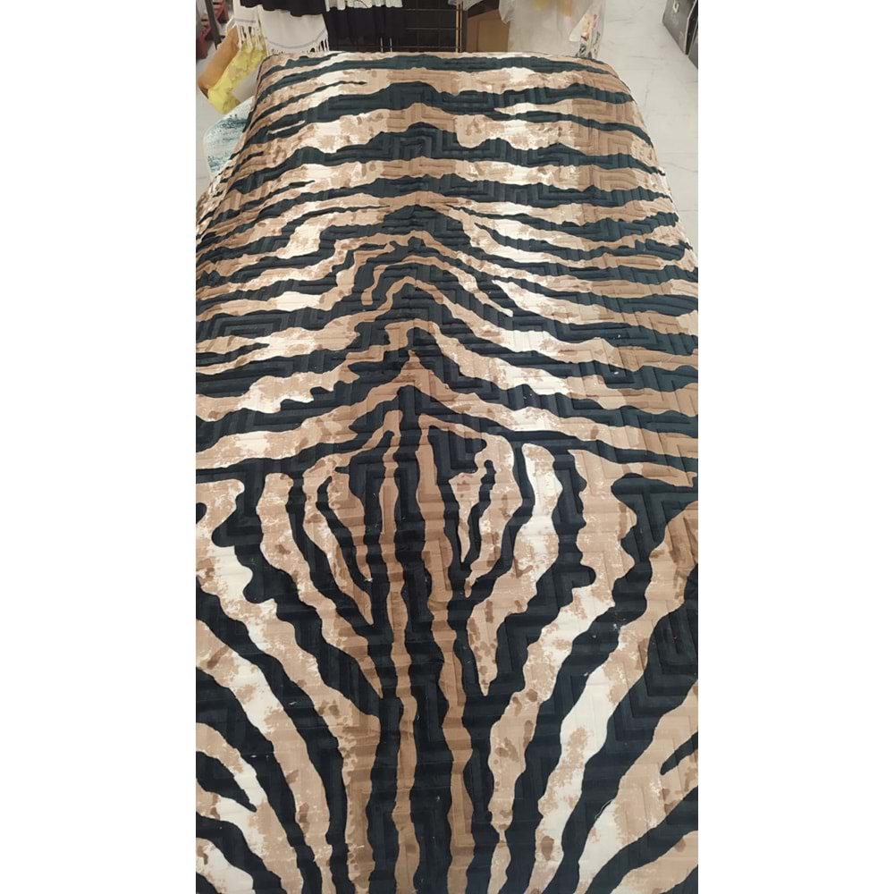 Aksu Safari Çift Kişilik Ultra Yumuşak Embos Vizon Battaniye (200x240)-Leopar Kahve Siyah