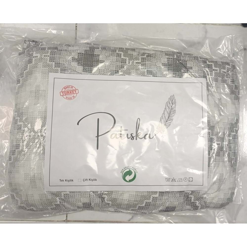 Patiska Polycotton Tek Kişilik Desenli Silikon Yorgan (155x215)