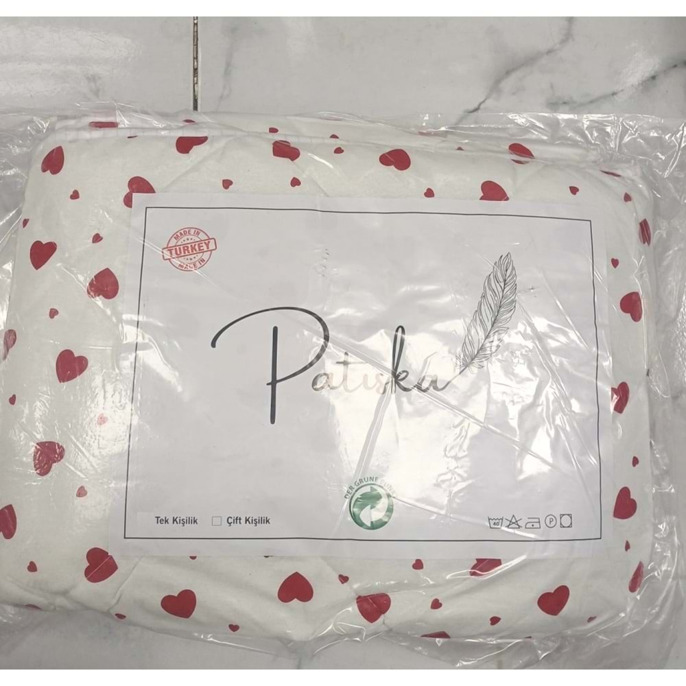Patiska Polycotton Çift Kişilik Desenli Silikon Yorgan (195x215)