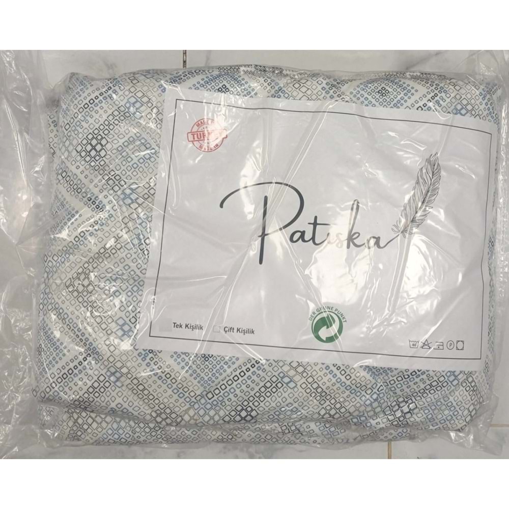 Patiska Polycotton Çift Kişilik Desenli Silikon Yorgan (195x215)