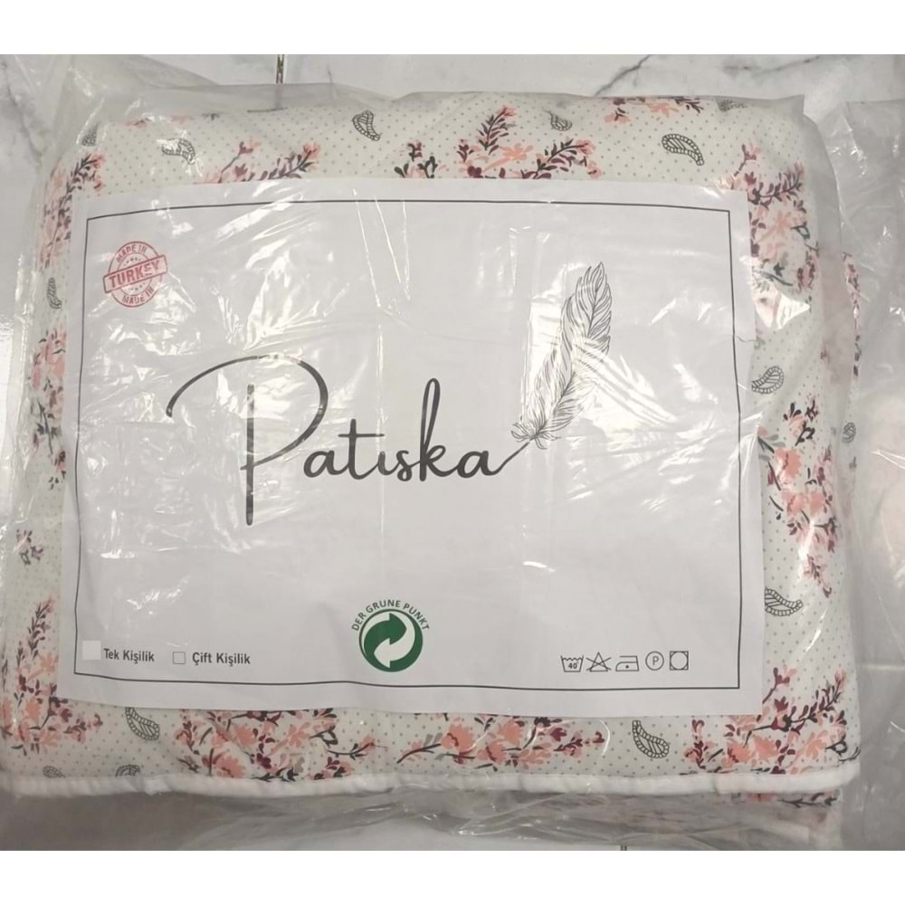 Patiska Polycotton Çift Kişilik Desenli Silikon Yorgan (195x215)