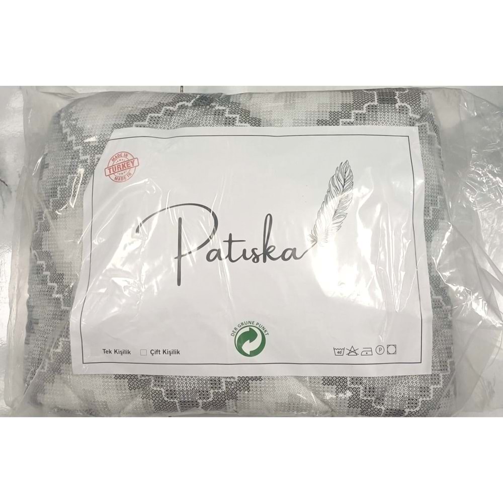 Patiska Polycotton Çift Kişilik Desenli Silikon Yorgan (195x215)