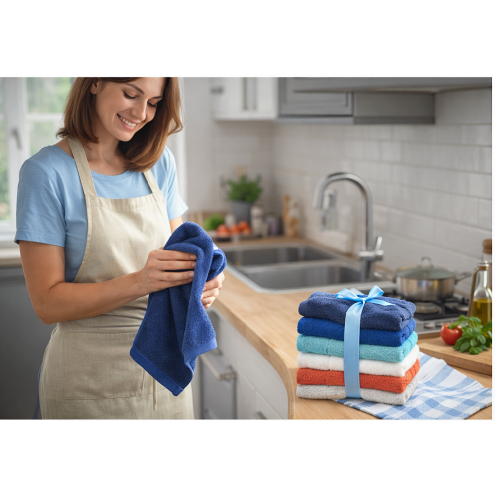 Özdilek Svv Border Kalın & Yumuşak Mutfak Havlusu (33x33) - White (Beyaz)