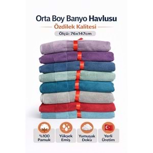 Özdilek Svv Border Orta Boy Banyo Havlusu (76x147) - Orchid (Orkide Lilası)
