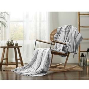 Özdilek Çift Kişilik Pamuk Battaniye (180x220)-Leopard Gri