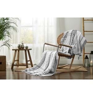 Özdilek Çift Kişilik Pamuk Battaniye (180x220)-Leopard Gri