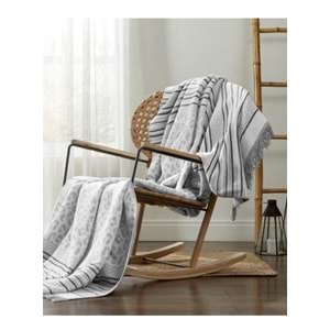 Özdilek Çift Kişilik Pamuk Battaniye (180x220)-Leopard Gri