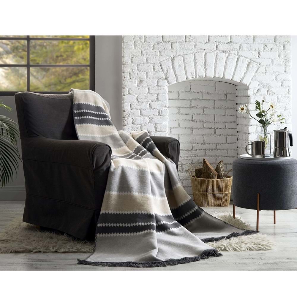 Özdilek Çift Kişilik Pamuk Battaniye (180x220)-Linear