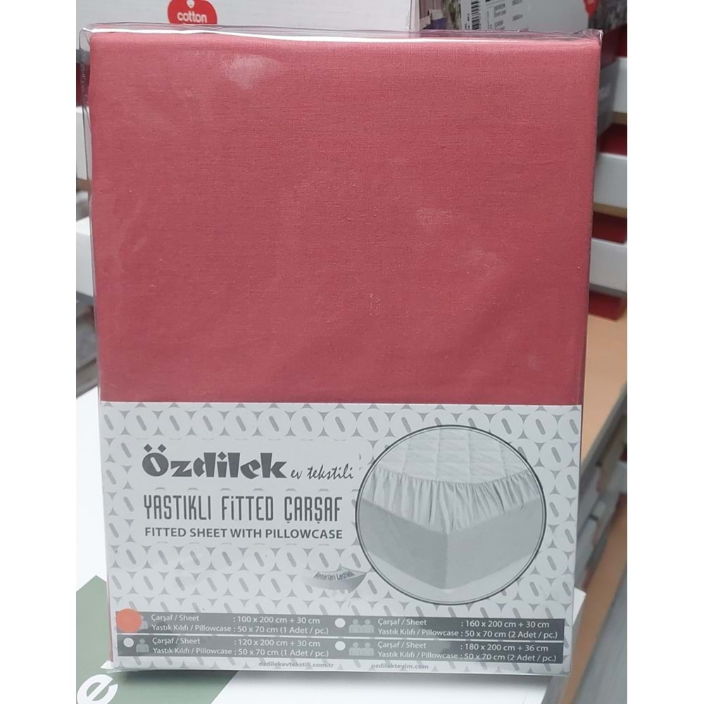 Özdilek Colourist Fitted Lastikli Tek Kişilik Çarşaf Seti (100x200)-K.Mercan