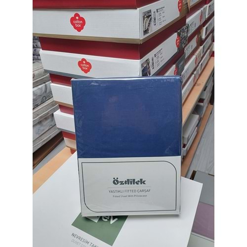 Özdilek Colourist Fitted Lastikli Tek Kişilik Çarşaf Seti (100x200)-Pasifik Mavi