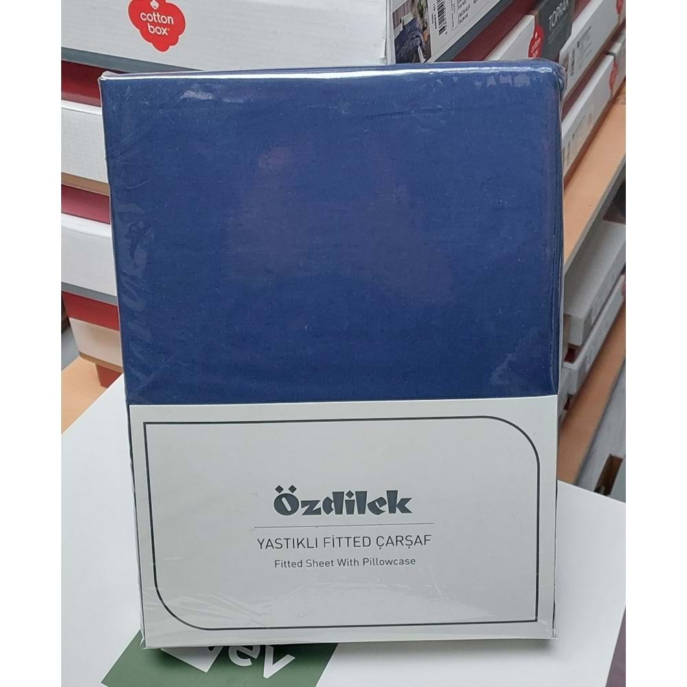 Özdilek Colourist Fitted Lastikli Tek Kişilik Çarşaf Seti (100x200)-Pasifik Mavi