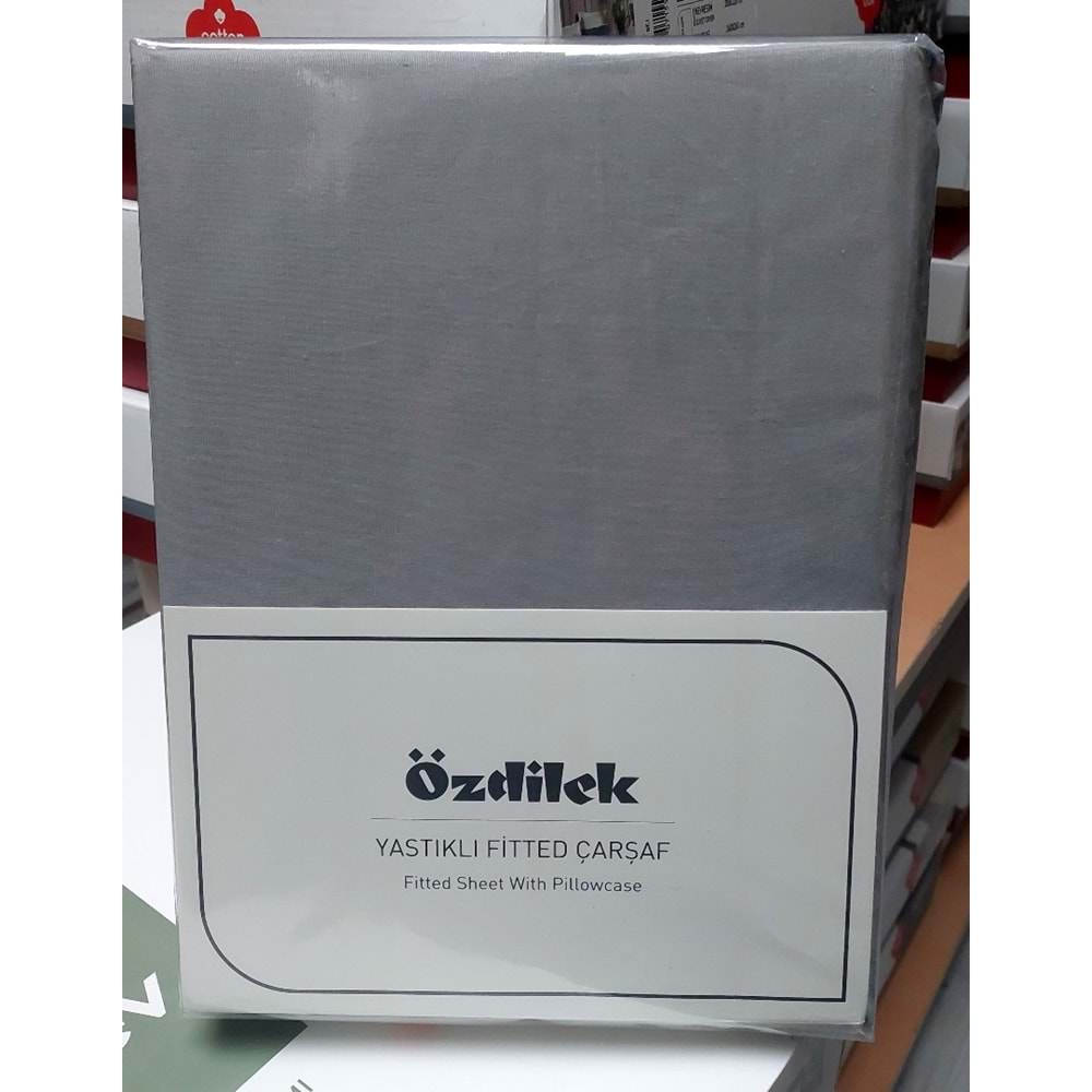 Özdilek Colourist Fitted Lastikli Tek Kişilik Çarşaf Seti (100x200)-Silver Gri