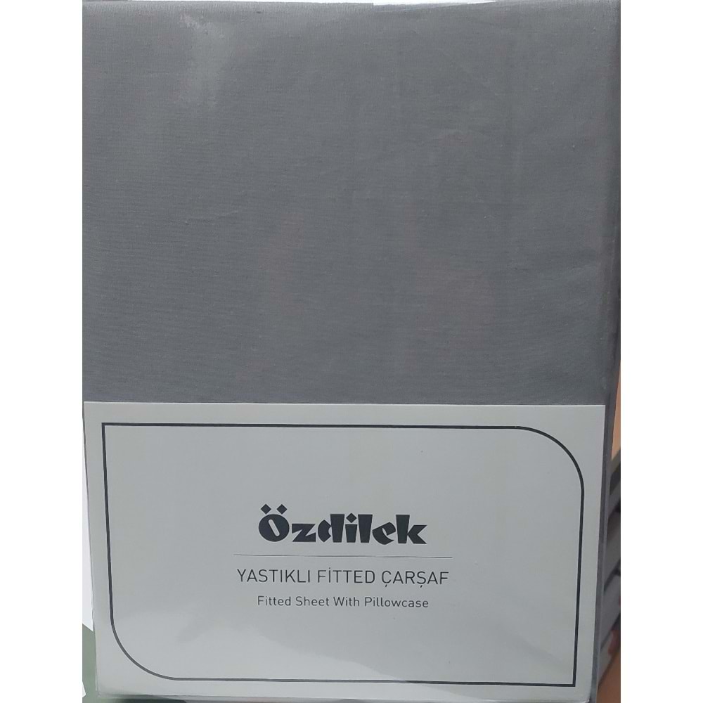 Özdilek Colourist Fitted Lastikli Tek Kişilik Çarşaf Seti (100x200)-Silver Gri