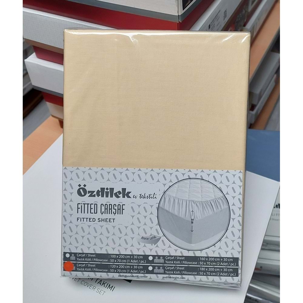 Özdilek Colourist Fitted Lastikli Tek Kişilik Battal Çarşaf Seti (120x200)-B.Sarı