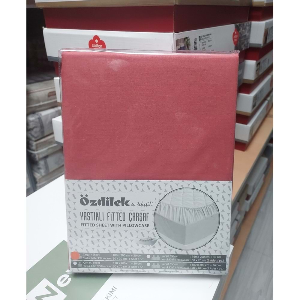 Özdilek Colourist Fitted Lastikli Tek Kişilik Battal Çarşaf Seti (120x200)-K.Mercan