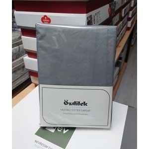 Özdilek Colourist Fitted Lastikli Tek Kişilik Battal Çarşaf Seti (120x200)-Kül Gri