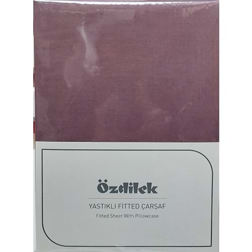 Özdilek Colourist Fitted Lastikli Tek Kişilik Battal Çarşaf Seti (120x200)-Mürdüm