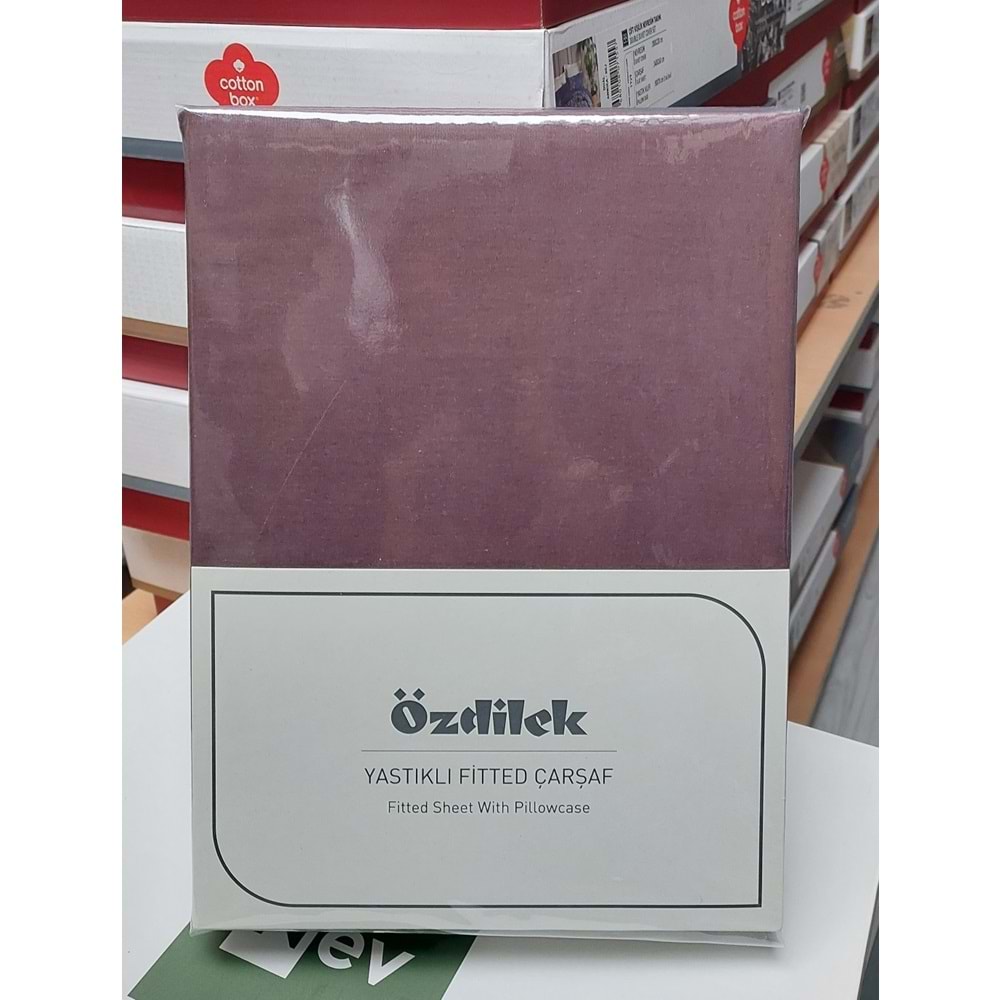 Özdilek Colourist Fitted Lastikli Tek Kişilik Battal Çarşaf Seti (120x200)-Mürdüm