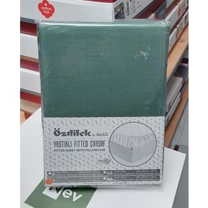 Özdilek Colourist Fitted Lastikli Tek Kişilik Battal Çarşaf Seti (120x200)-Zümrüt Yeşili