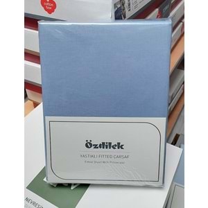 Özdilek Colourist Fitted Lastikli Çift Kişilik Çarşaf Seti (160x200)-Buz Mavi