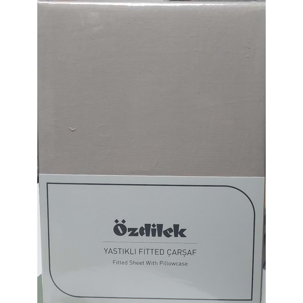Özdilek Colourist Fitted Lastikli Çift Kişilik Çarşaf Seti (160x200)-Kum Beji