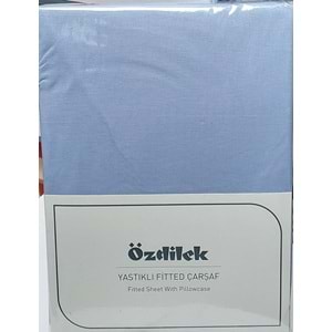 Özdilek Colourist Fitted Lastikli Çift Kişilik Çarşaf Seti (160x200)-Okyanus Mavi