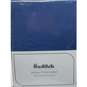 Özdilek Colourist Fitted Lastikli Çift Kişilik Çarşaf Seti (160x200)-Pasifik Mavi