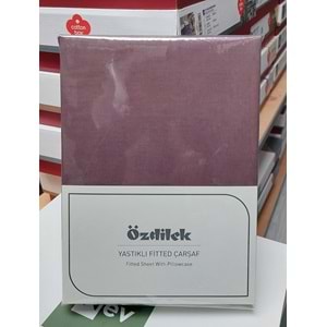 Özdilek Colourist Fitted Lastikli Battal Çift Kişilik Çarşaf Seti (180x200)-Mürdüm