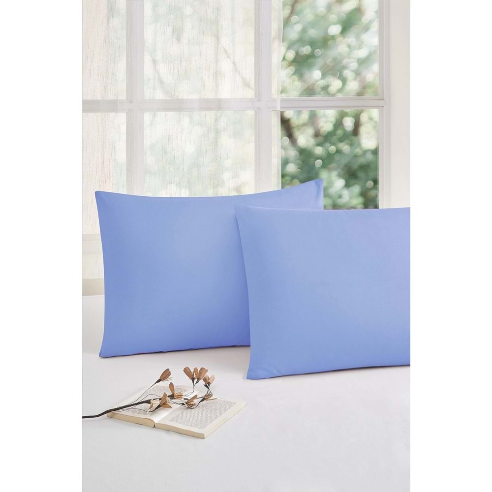 Özdilek Colourist Ranforce 2li Yastık Kılıfı (50x70)-Okyanus