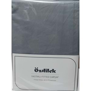 Özdilek Colourist Fitted Lastikli Çift Kişilik Çarşaf Seti (160x200)-Kül Gri