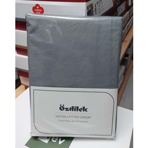 Özdilek Colourist Fitted Lastikli Çift Kişilik Çarşaf Seti (160x200)-Kül Gri