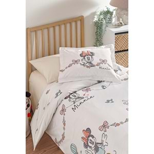 Özdilek Ranforce Lisanslı Bebek Beşik Nevresim Takımı-Minnie Mouse Bowties