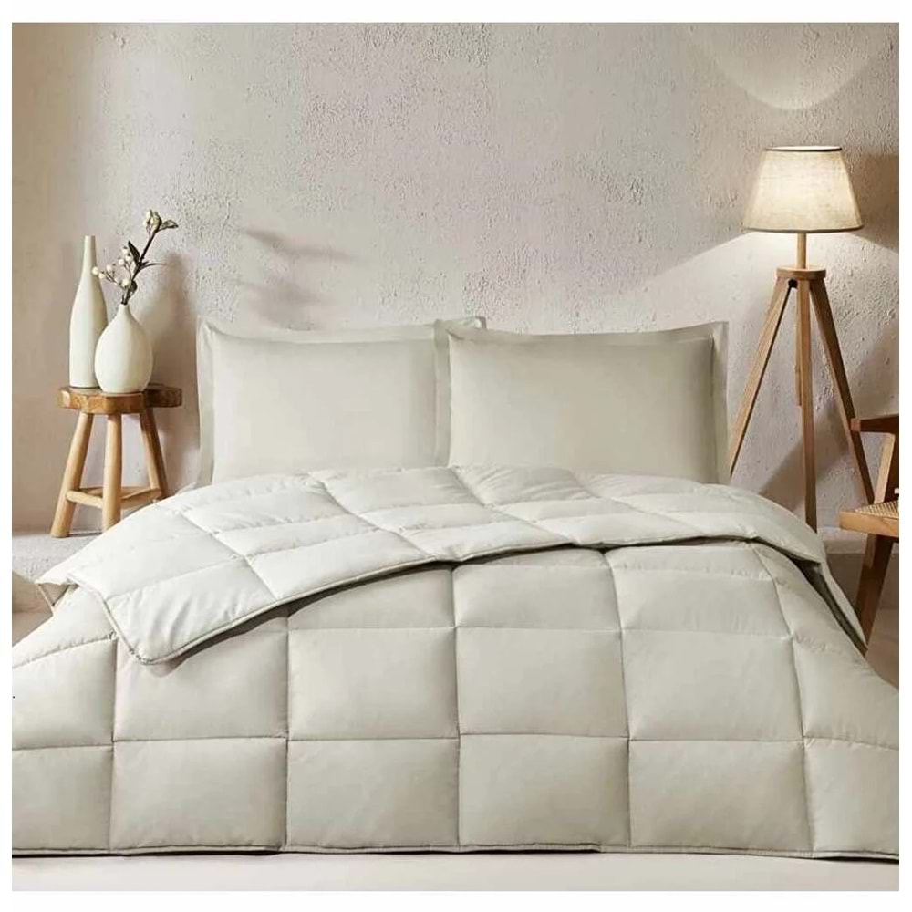 Özdilek %100 Pamuk (Çarşafı Lastikli) Tek Kişilik Yatak Seti-Colourist Kum Beji Vanilya