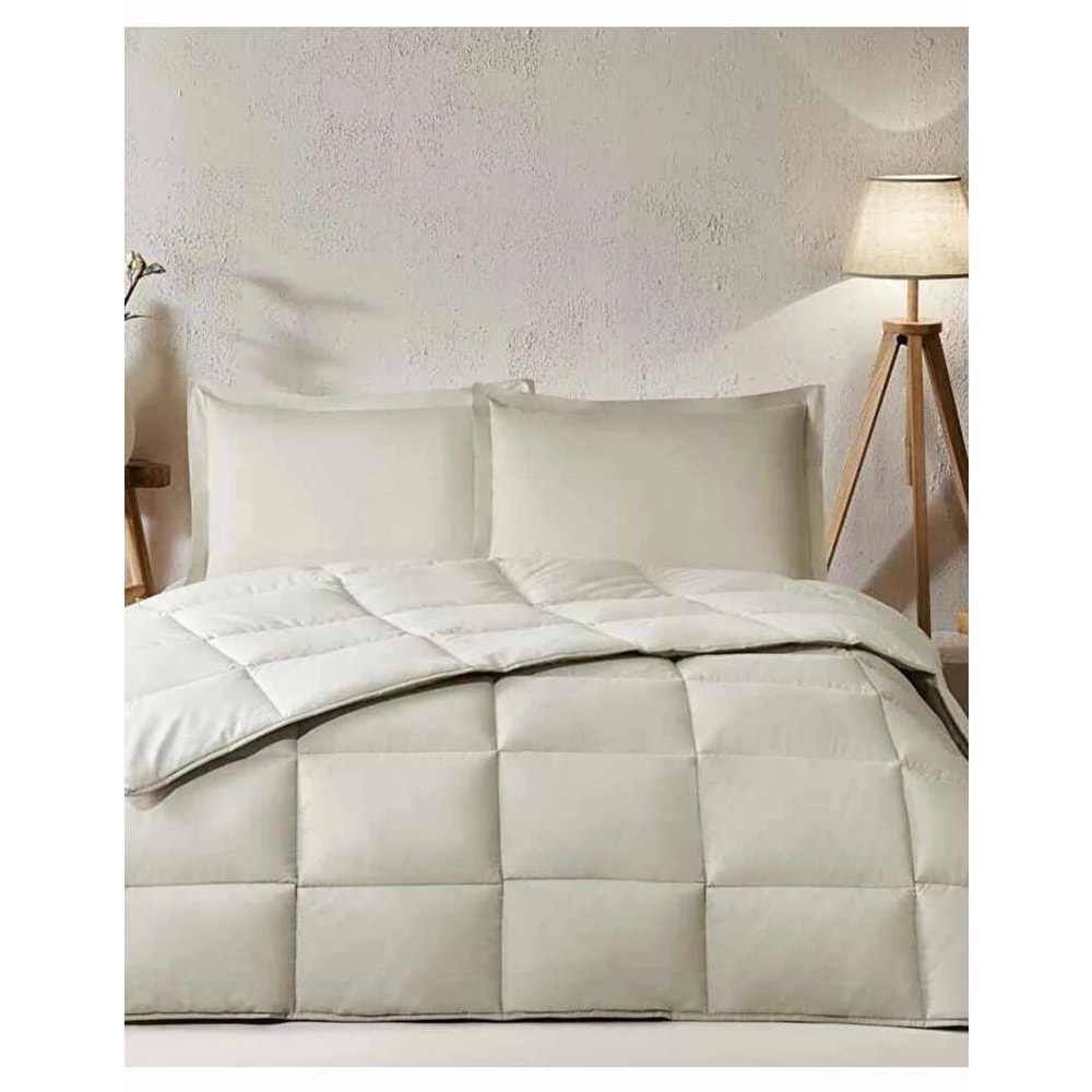 Özdilek %100 Pamuk (Çarşafı Lastikli) Tek Kişilik Yatak Seti-Colourist Kum Beji Vanilya