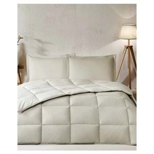 Özdilek %100 Pamuk (Çarşafı Lastikli) Tek Kişilik Yatak Seti-Colourist Kum Beji Vanilya