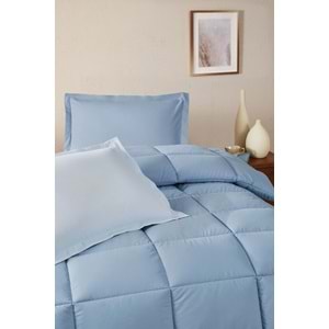 Özdilek %100 Pamuk (Çarşafı Lastikli) Çift Kişilik Yatak Seti-Colourist Buz Mavi Marina