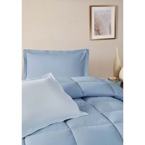 Özdilek %100 Pamuk (Çarşafı Lastikli) Çift Kişilik Yatak Seti-Colourist Buz Mavi Marina