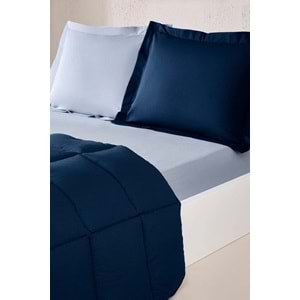 Özdilek %100 Pamuk (Çarşafı Lastikli) Tek Kişilik Yatak Seti-Colourist Pasifik Okyanus