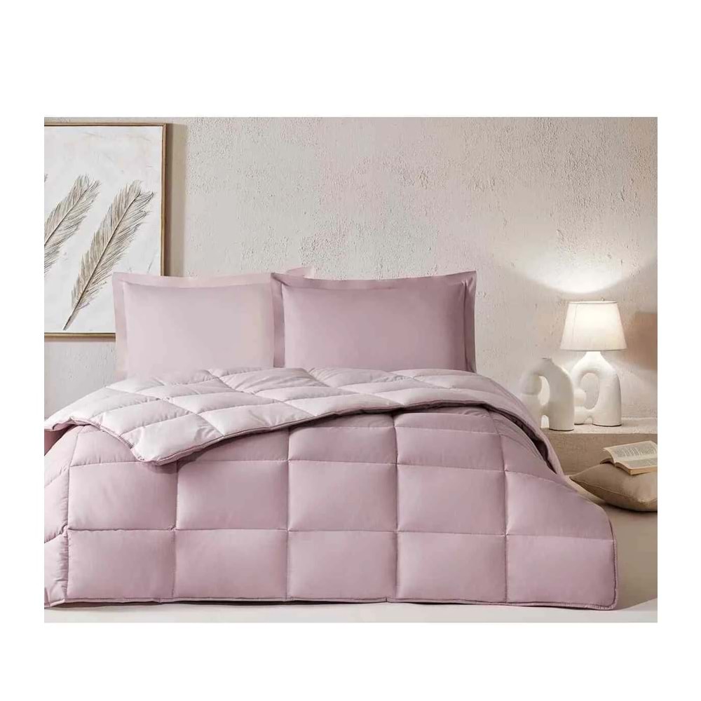 Özdilek %100 Pamuk (Çarşafı Lastikli) Tek Kişilik Yatak Seti-Colourist Rose Pudra