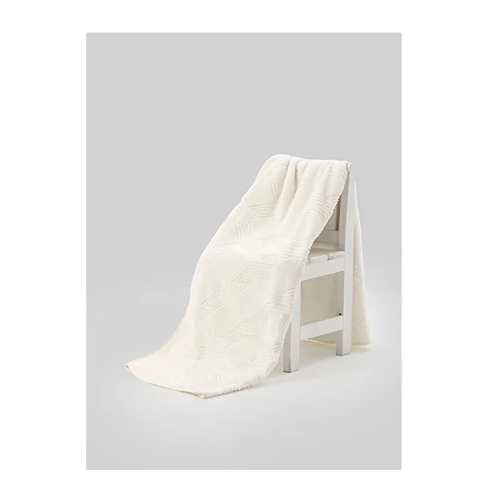 Özdilek Trendy Embos Çift Kişilik Battaniye (220x240)-Art Deco Kemik