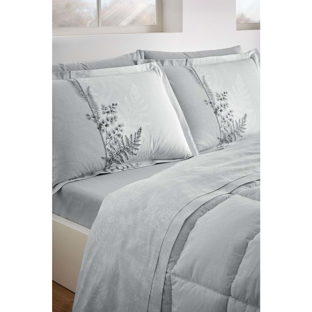 Özdilek Ranforce Tek Kişilik Uyku Seti-Helecho Gri Yeni