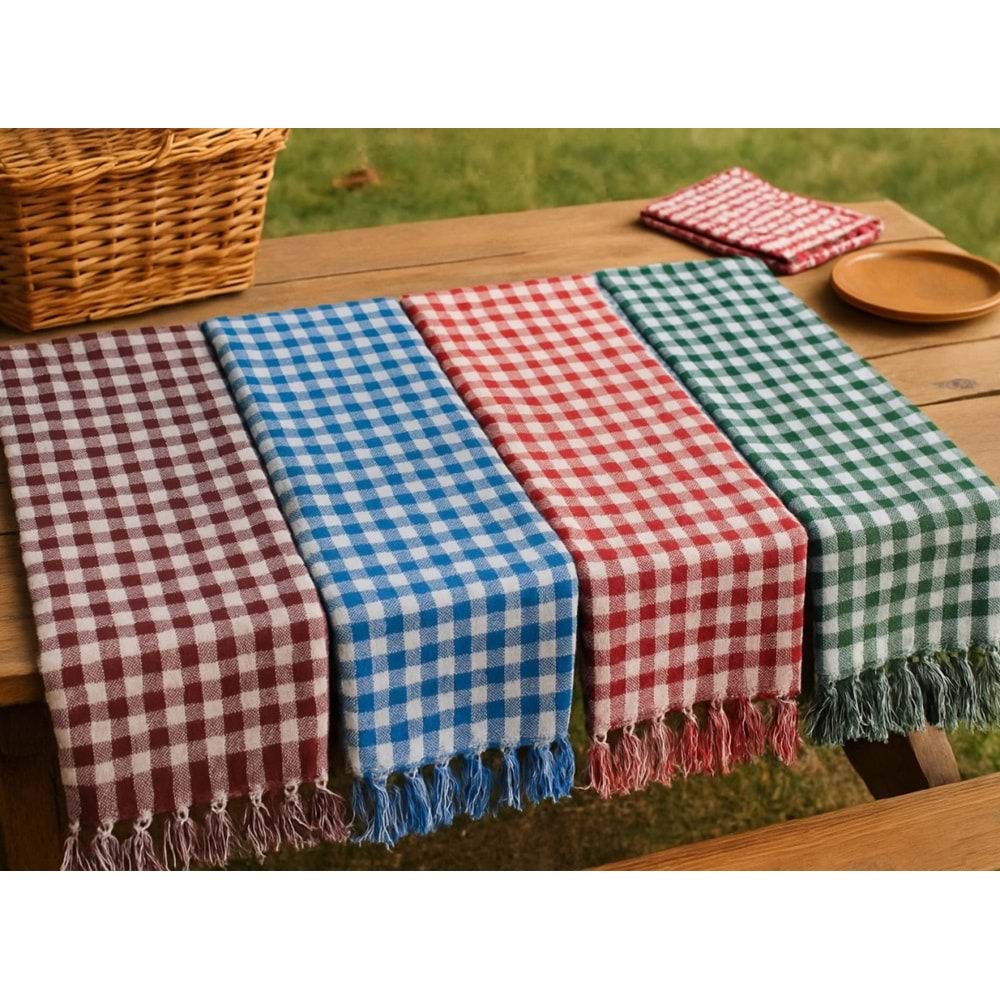 Pöti Kare Sofra Örtüsü, Masa Örtüsü Saçaklı (170x170)