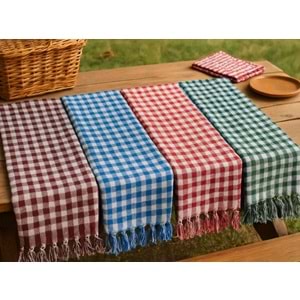 Pöti Kare Sofra Örtüsü, Masa Örtüsü Saçaklı (170x170)