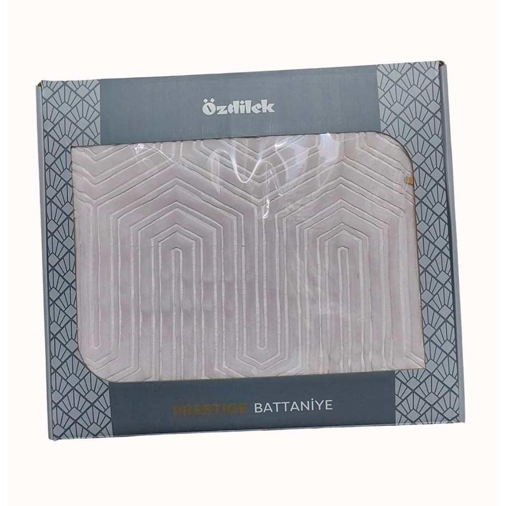 Özdilek Prestige Kalın Embos Tek Kişilik Battaniye (155x220)-Kristal Gri Yeni (Pembemsi)
