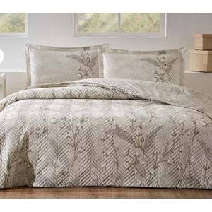 Özdilek Kapitoneli Çift Kişilik Dört Mevsim Nevresim Takımı Complete Set-Algodon Bej