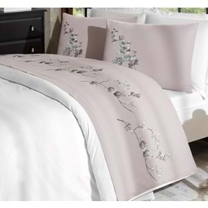 Özdilek Akfil Boutique -Florest Bej- Çift Kişilik Nevresim Takımı (4 Yastık Kılıflı)